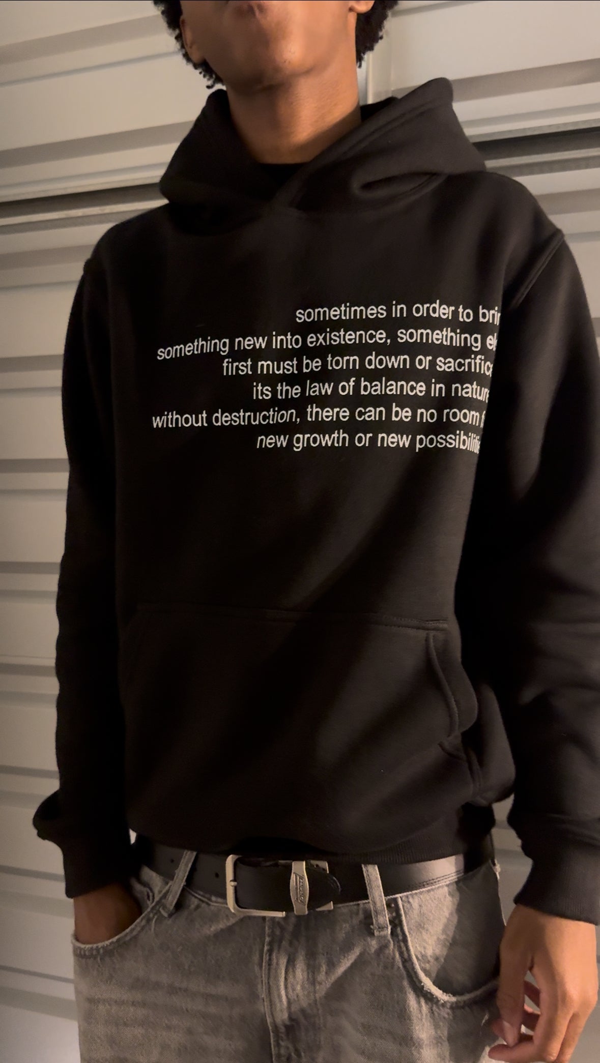 "Destruction" Hoodie Black