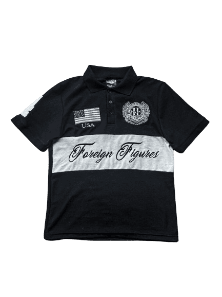 "USA" Polo (Black)